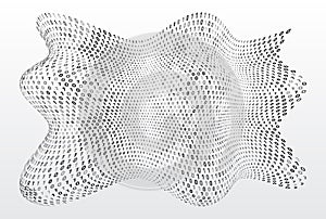 Digital flow computer code on the white background. Data transfer vector concept