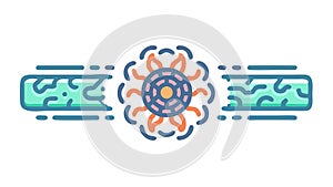 Digital Flow Pattern: Abstract Data Network Security, vector design Generative AI