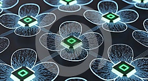 Digital Flower Microchip Petal Array