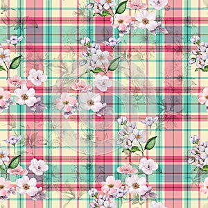 Digital print flower pattern design