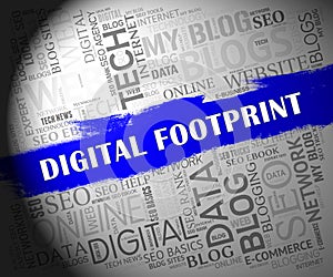 Digital Footprint Website Cyber Track 2d Illustration