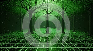 Digital Forest Grid Green Tech Ecosystem in Data Network