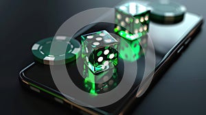 The digital gambling setup. AI generated