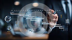 Digital Gantt Chart Interface for Project Scheduling and Task Management