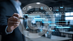 Digital Gantt Chart Interface for Project Scheduling and Task Management