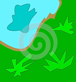 Digital Garden View Theme Art photo