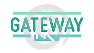 Digital Gateway Network Access Icon Vector Design Generative AI