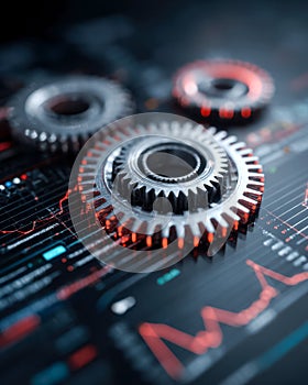 Digital gears and data visualization for technology and analytics
