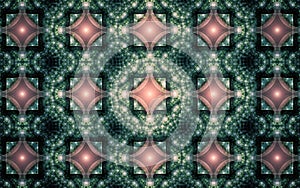 Digital generated image in the form of abstract geometric shapes of various shades and colors for use in web design and computer