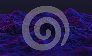 Digital generation, electronic field, processed data waves, big data analytics. Cyberdata flow. Blockchain data fields