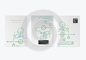 Digital geometric data network elements. Vector abstract background