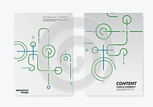 Digital geometric data network elements. Vector abstract background