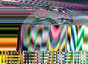 Digital Glitch background Grunge Computer screen error Retro pixel noise abstract design Photo glitch. Television signal