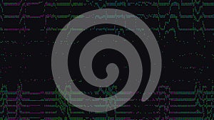 Digital glitch background with pixelated lines. Abstract colorful pixel dots pattern