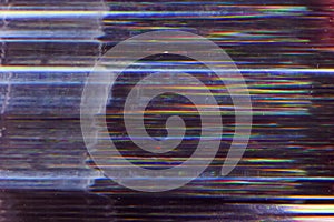 Digital glitch broadcasting error striped noise