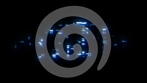 Digital Glitch Effect with Distorted Pixels