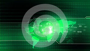 Digital Globe. Binary world