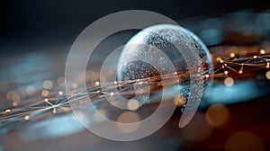 Digital globe connecting global network data technology