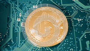 Digital gold bitcoin cryptocurrency, virtual cyber money