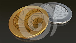 Digital gold silver coins
