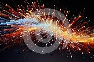 Digital graphic abstract background for technological processes, neural networks, digital data storage