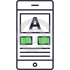 Digital graphic business planning on phone icon