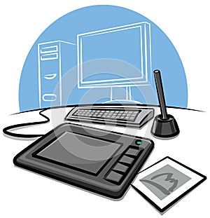 Digital graphic tablet