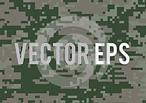 Digital green military camouflage textured background