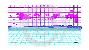 Digital Grid Map Interface Technology Background, vector design Generative AI