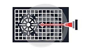 Digital Grid Target, Precision Technology and Data Analysis, vector design Generative AI