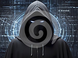 Digital Guardian. The Hooded Watcher of Cyber Vigilance