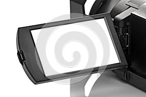 Digital Handycam Video Camcorder Display as Blank Space