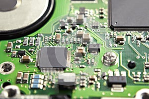 Digital hardware closeup