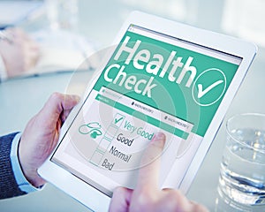 Digital Health Check Healthcare Concept