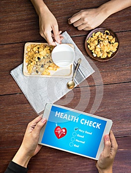 Digital Health Check Healthcare Concept doctor working with comp