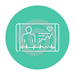 Digital health color line icon. Ehealth.