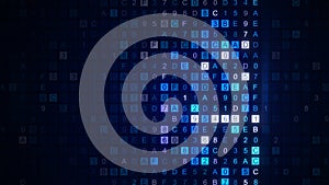 Digital HEX data scan abstract technology concept