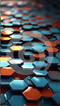 Digital hexagon abstract background, abstract background photo