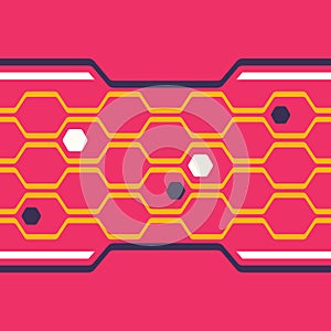 Digital honeycomb vector seamless pattern