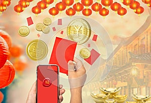 Digitale cinese nuovo. . soldi sul famiglia. cinese l'alfabeto sul cellulare senso Bene felicità. 3