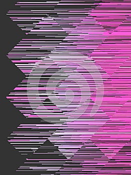 Digital horizontal pink lines abstract background. 3d rendering