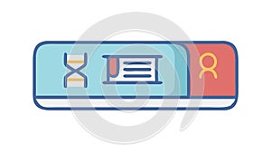 Digital ID Card Access Ticket Icon, vector design Generative AI