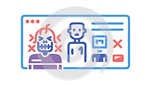 Digital ID Card with Error for Security Access Issues, vector design Generative AI