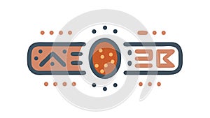 Digital Identification Barcode, Abstract Data Pattern and Unique ID, vector design Generative AI