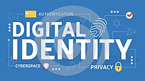 Digital identity concept. Biometric identification and verification