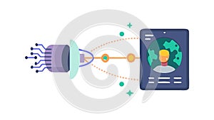 Digital Identity Data Profile, User Information Management, vector design Generative AI