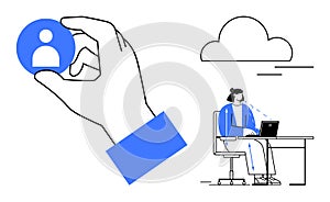 Cloud Data Access and Digital Identity Management Concept