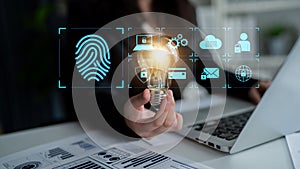 Digital Identity Protection and Biometric Authentication Latch