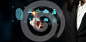 Digital Identity Protection and Biometric Authentication Latch