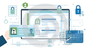 Digital identity security and personal data protection on a tablet